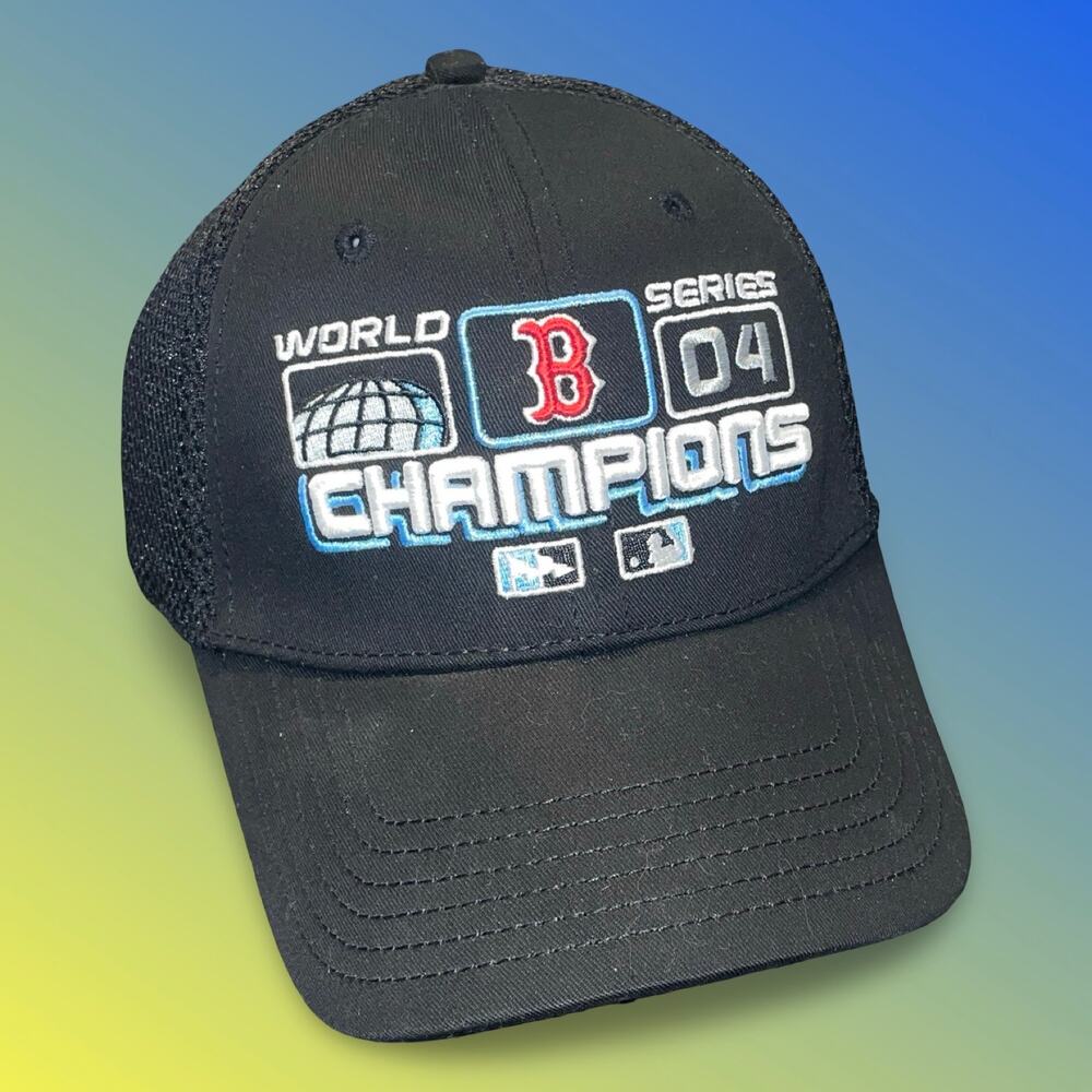 New Era Boston Red Sox 2004 World Series Champions Hat Cap Stretch Fit Mesh OS